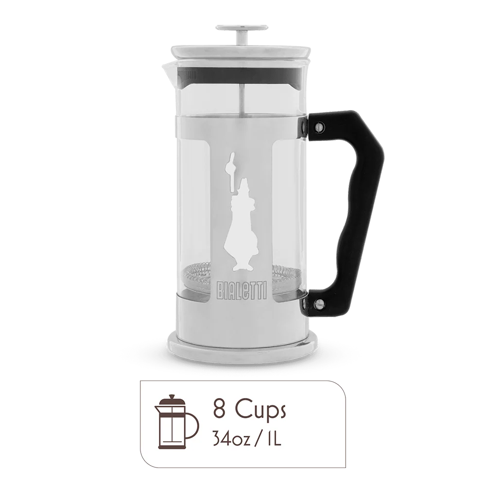 Bialetti Preziosa French Press 8 Cup – Coffee & Tea Maker
