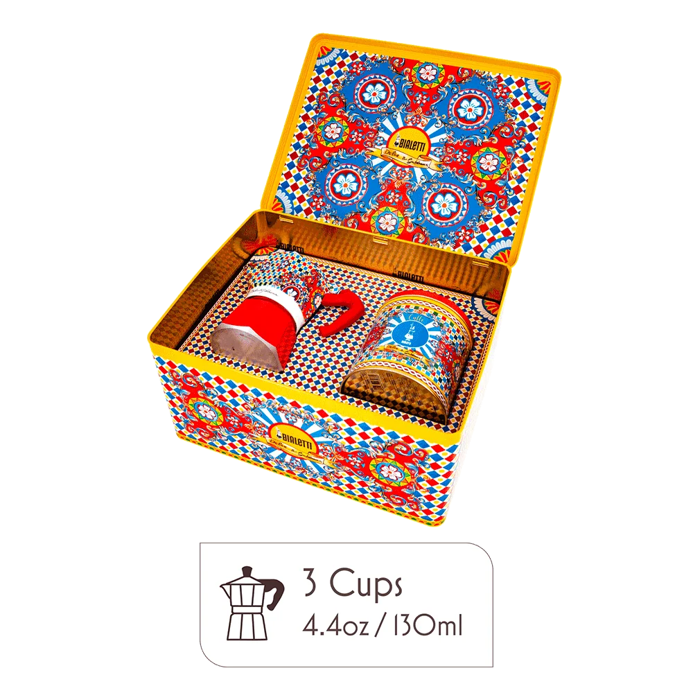 Dolce & Gabbana Moka Pot & Espresso Set Gift Set – Sicilian Cart Design