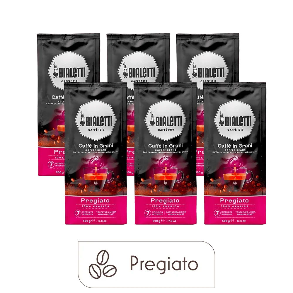 Whole Bean Coffee Pregiato 500 grams – 6 packs