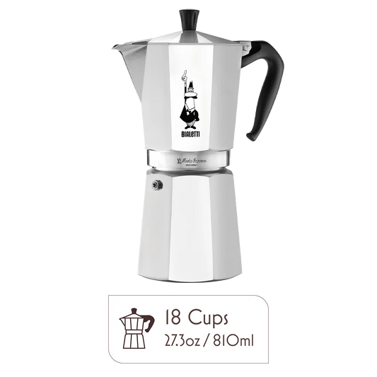 Iconic Moka Pot Italian Coffee & Stovetop Espresso Maker - 18 Cups