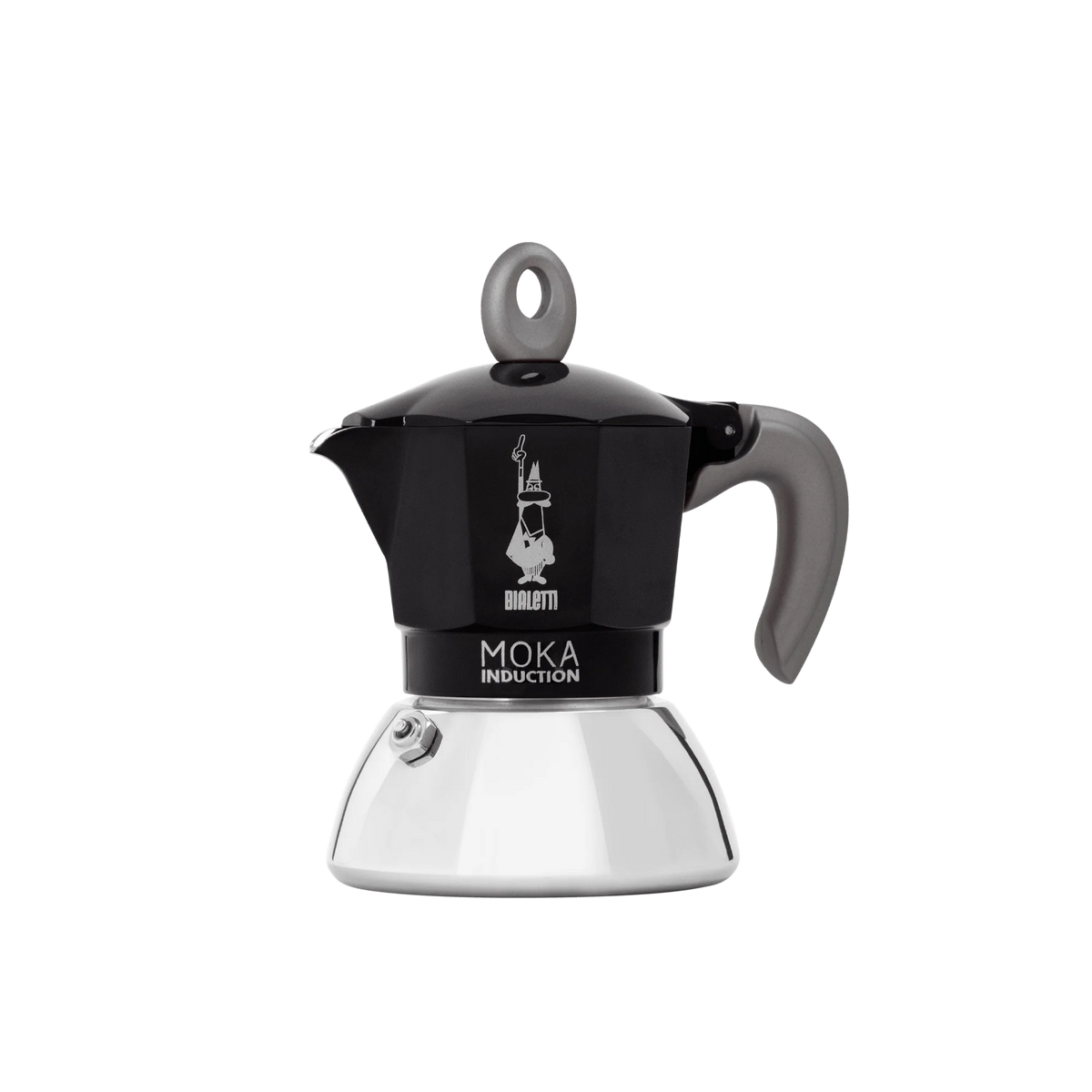 Bialetti Moka Induction Black 2 Espresso Cup, Black – Italian Stovetop Espresso Maker