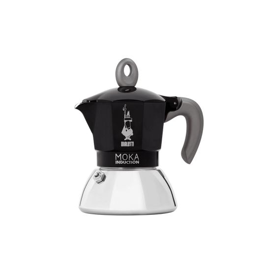 Bialetti Moka Induction Black 2 Espresso Cup, Black – Italian Stovetop Espresso Maker