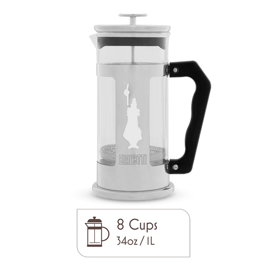 Bialetti Preziosa French Press 8 Cup – Coffee & Tea Maker